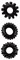 Набор из 3 черных эрекционных колец SET OF 3 COCKRINGS - фото 425138