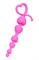Розовая анальная цепочка из силикона - 18 см. - фото 425260