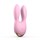 Розовый клиторальный стимулятор-зайчик Hear Me - фото 425325