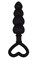 Черный анальный массажер Beaded Luv Probe - 15,6 см. - фото 425828