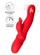 Красный вибратор Redli с двигающейся головкой - 21 см. - фото 427218