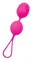 Розовые рельефные вагинальные шарики со шнурком - фото 427352