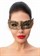 Пикантная золотистая женская карнавальная маска - фото 427465