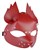 Красная кожаная маска  Белочка - фото 427718