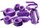Фиолетовый набор БДСМ «Накажи меня нежно» с карточками - фото 427892