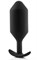 Черная анальная пробка для ношения B-vibe Snug Plug 6 - 17 см. - фото 429264