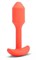 Оранжевая вибропробка для ношения B-vibe Snug Plug 1 - 10 см. - фото 429314