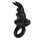 Черное эрекционное кольцо со стимулятором клитора в виде кролика Exciting ring - фото 430444