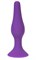 Фиолетовая силиконовая анальная пробка размера L - 12,2 см. - фото 431283
