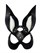 Черная маска зайки с белым мехом на ушках Miss Bunny - фото 432116