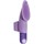 Фиолетовая вибропуля с силиконовой щеточкой для клиторальной стимуляции Fingerific - фото 432628