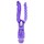 Фиолетовый анально-вагинальный вибратор Extreme Dual Vibrator - 25 см. - фото 433299