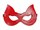 Двусторонняя красно-черная маска с ушками из эко-кожи - фото 433538