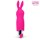 Розовый вибромассажёр в форме зайчика - 12,5 см. - фото 434264