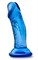 Синий анальный фаллоимитатор Sweet N Small 4 Inch Dildo with Suction Cup - 11,4 см. - фото 436184