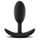 Черная анальная пробка Silicone Vibra Slim Plug Medium - 10,2 см. - фото 436303
