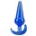 Синяя анальная пробка в форме якоря Large Anal Plug - 12,2 см. - фото 436320