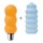 Мощная вибропуля Gyro с двумя сменными насадками - голубой и оранжевой - фото 436444