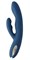 Синий вибратор-кролик Aylin с пульсирующей головкой - 21,5 см. - фото 440306
