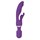 Фиолетовый двусторонний вибростимулятор G Motion Rabbit Wand - 25,4 см. - фото 440846
