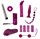 Фиолетовый эротический набор из 12 предметов Surprise Surprise Lovetoyset - фото 441789