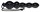 Чёрная анальная ёлочка с петелькой - 18 см. - фото 441791