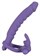 Фиолетовая насадка на пенис для двойной стимуляции Los Analos - 16 см. - фото 441806