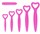 Набор розовых вагинальных расширителей с вибропулей Silicone Vaginal Dilator Set - фото 442574