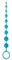 Голубая анальная цепочка-елочка Pleasure Beads - 30 см. - фото 443020
