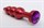 Красная анальная ёлочка с фиолетовым кристаллом - 11,2 см. - фото 443248