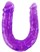 Фиолетовый двусторонний фаллоимитатор - 29,8 см. - фото 444164