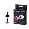 Анальное украшение SILVER PLUG SMALL с кристаллом - 7,2 см. - фото 450214