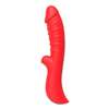 Вибростимулятор с клиторальным отростком "G-spot" red