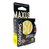 Презервативы с точками и рёбрами в пластиковом кейсе MAXUS AIR Special - 3 шт.