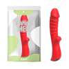Вибростимулятор с клиторальным отростком "G-spot" red