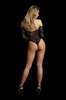 Боди Wonder Rhinestone Bodysuit (черный) со стразами